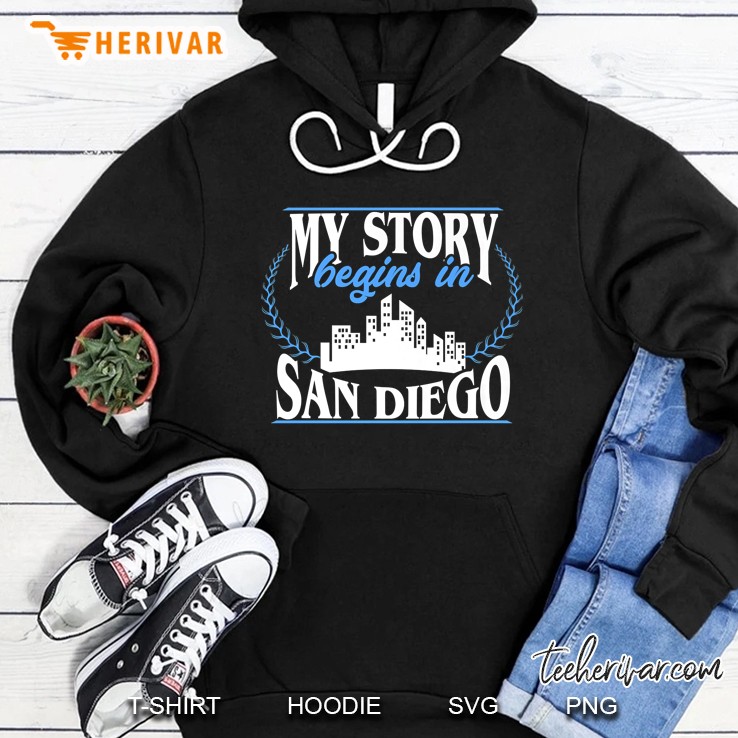 San Diego Shirt Born In San Diego Premium Hoodie