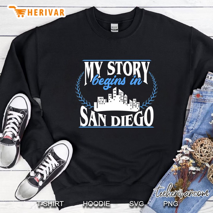 San Diego Shirt Born In San Diego Premium Sweatshirt