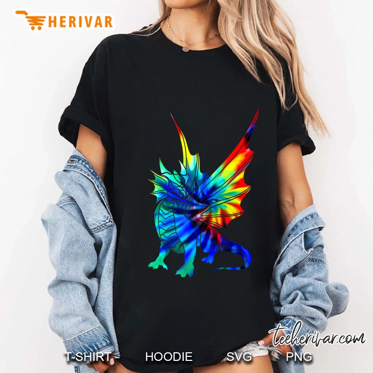 Tie Dye Dragon Shirt Cute Brushed Firedrake Tee Gift Hoodie