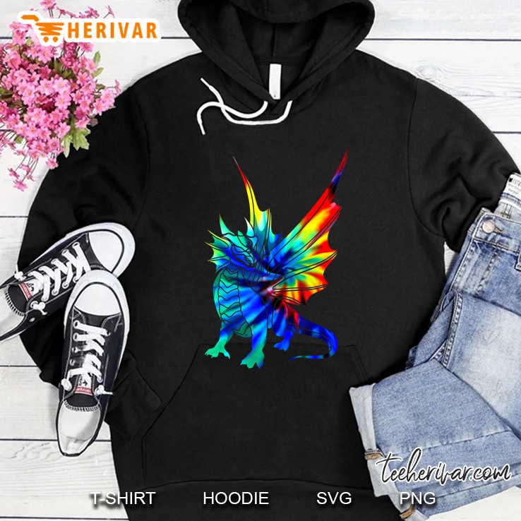 Tie Dye Dragon Shirt Cute Brushed Firedrake Tee Gift Mugs