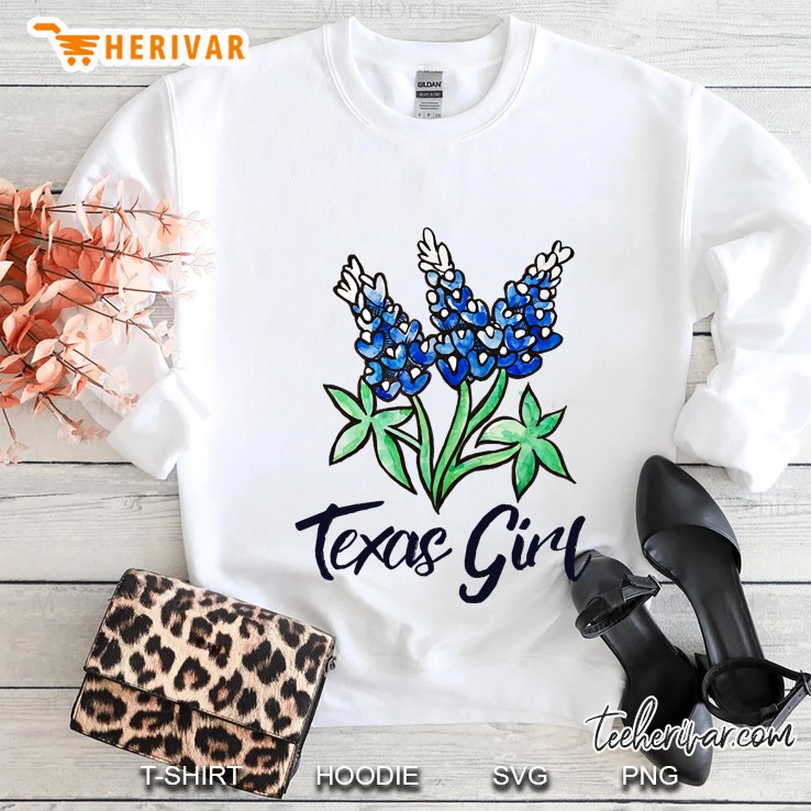 Texas Girl Bluebonnets Sweatshirt