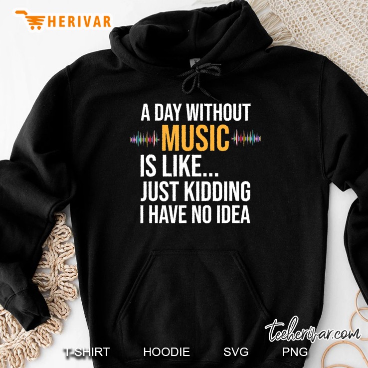 A Day Without Music Is Like Just Kidding I Have No Idea Gift Hoodie