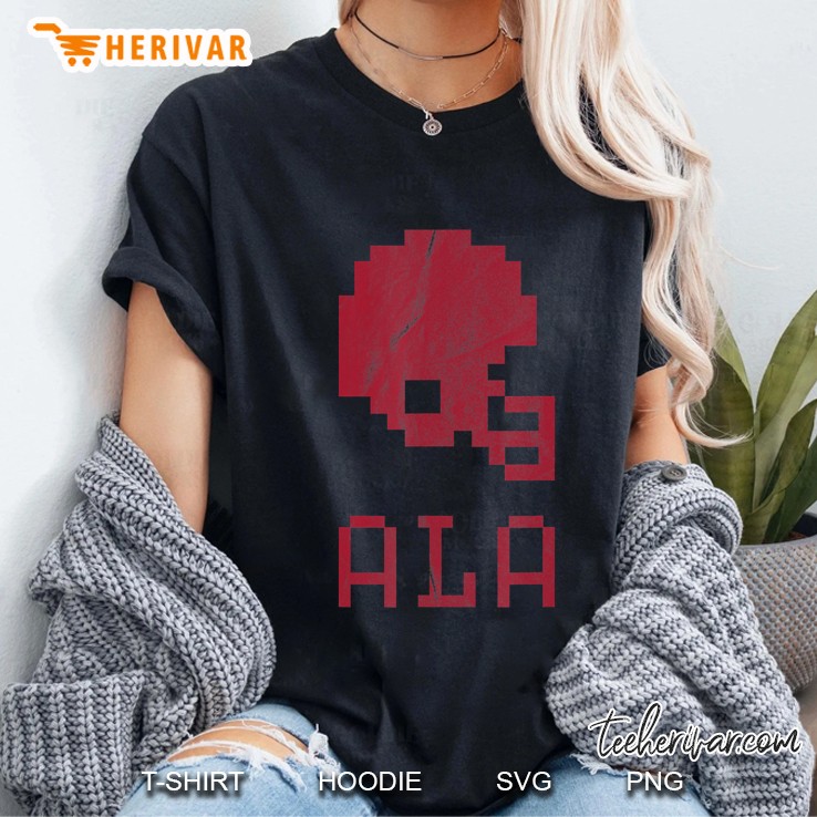 Alabama Ala Football 8-Bit Retro Vintage Distressed Ladies Tee