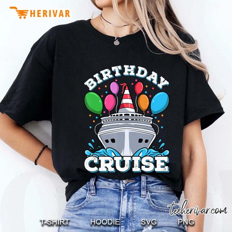 Birthday Cruise Cruising Retro Vintage Gift Ladies Tee