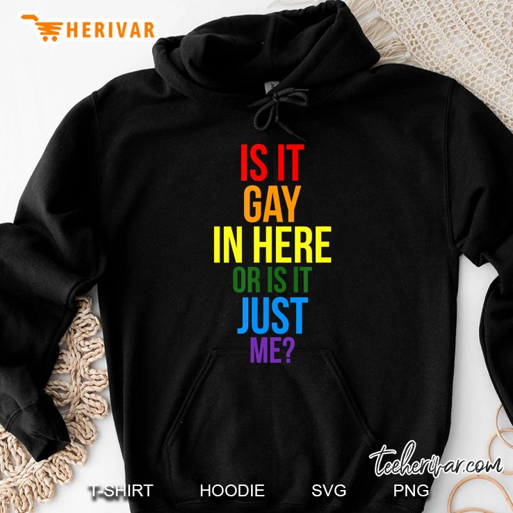 Funny Gay In Here Or Is It Just Me Gay Pride Hoodie