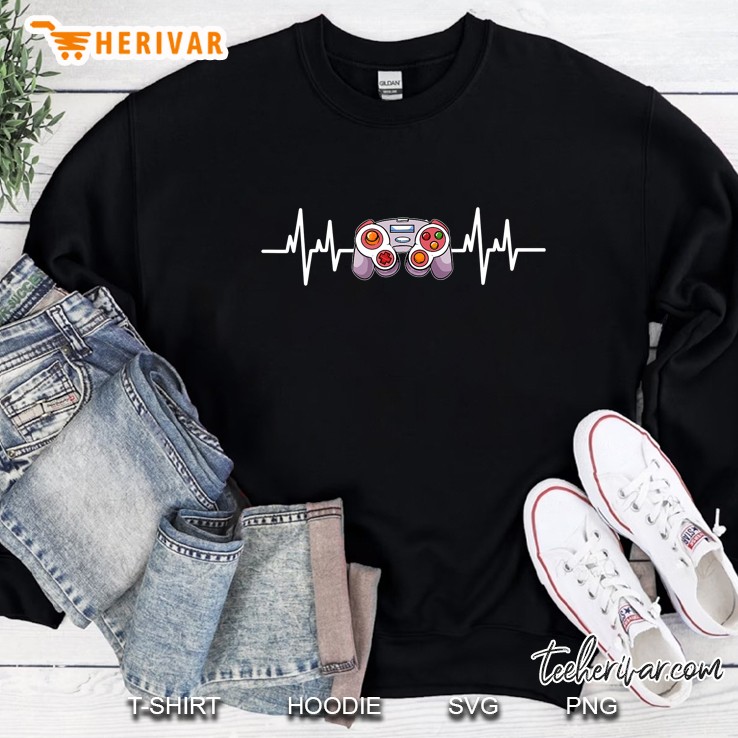 Gamer Controller Gaming Heartbeat Sweatshirt