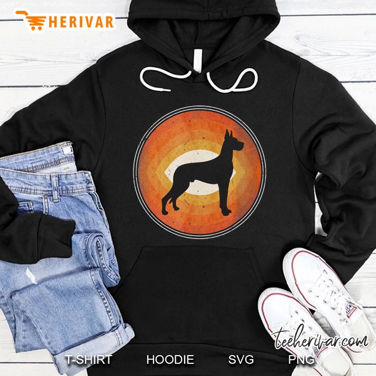 Graphic 365 Dog Breed Great Dane Retro Style Hoodie