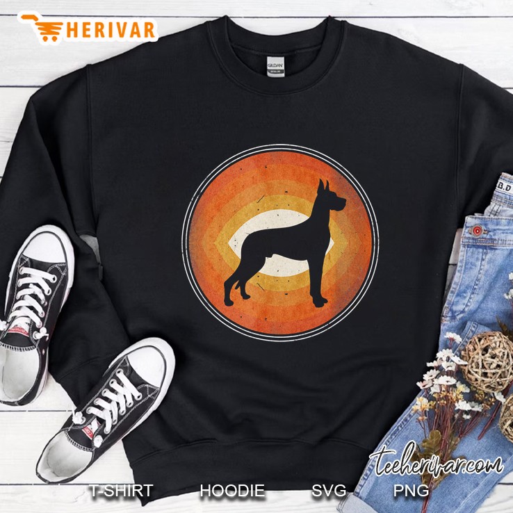 Graphic 365 Dog Breed Great Dane Retro Style Sweatshirt