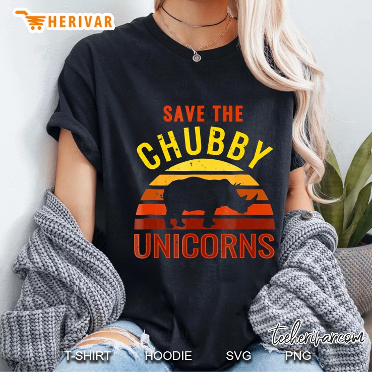 Graphic Tee Vintage Save The Chubby Unicorns Ladies Tee