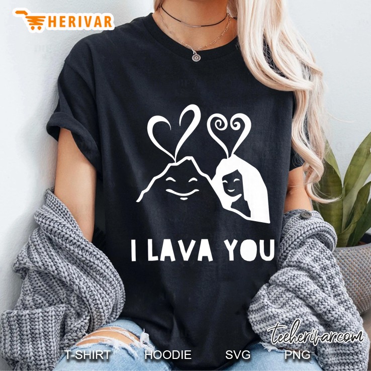 I Lava You Valentine's Day Anniversary Birthday Christmas Premium Hoodie