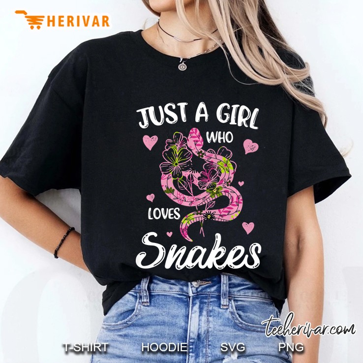 Just A Girl Who Loves Snakes Women Snake Lover Gift Premium Ladies Tee