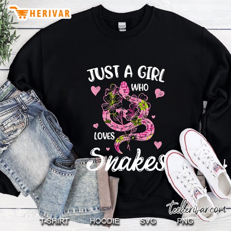 Just A Girl Who Loves Snakes Women Snake Lover Gift Premium Sweatshirt