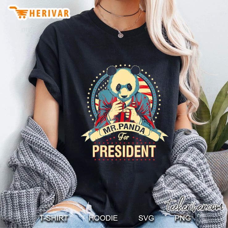 Mr. Panda For President Political Election Shirt Ladies Tee