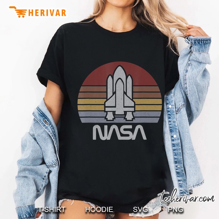 Nasa Vintage Retro 70S Nasa Shuttle Launch Ladies Tee
