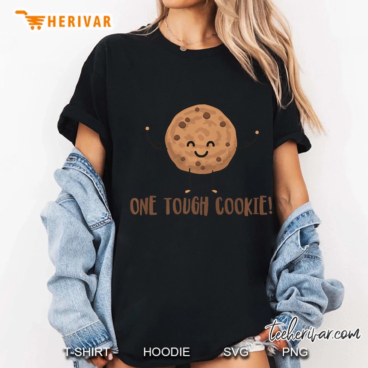 One Tough Cookie - Cute Chocolate Chip Cookie With Muscles Premium Hoodie