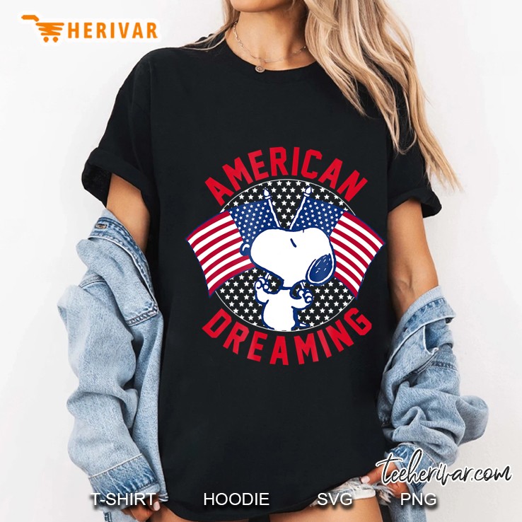 Peanuts American Dreaming Snoopy Ladies Tee
