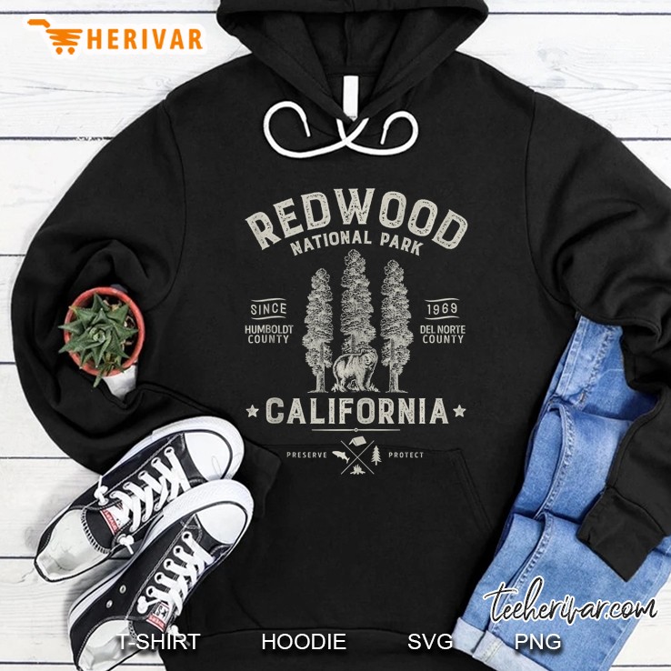 Redwood National Park Vintage California Bear Gift Men Women Tank Top Mugs