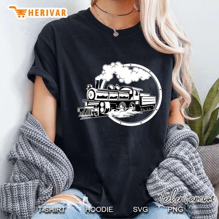 Steam Engine For Conductor Locomotive Train Model Ladies Tee