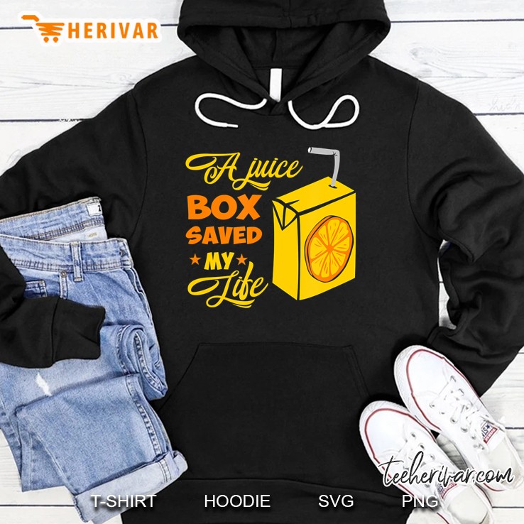 T1d Type 1 Diabetes Awareness Gift Juice Box Saved My Life Hoodie