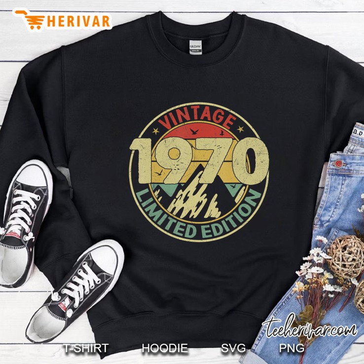Vintage 1970 Limited Edition Tee 50Th Birthday Gift 50 Bday Sweatshirt