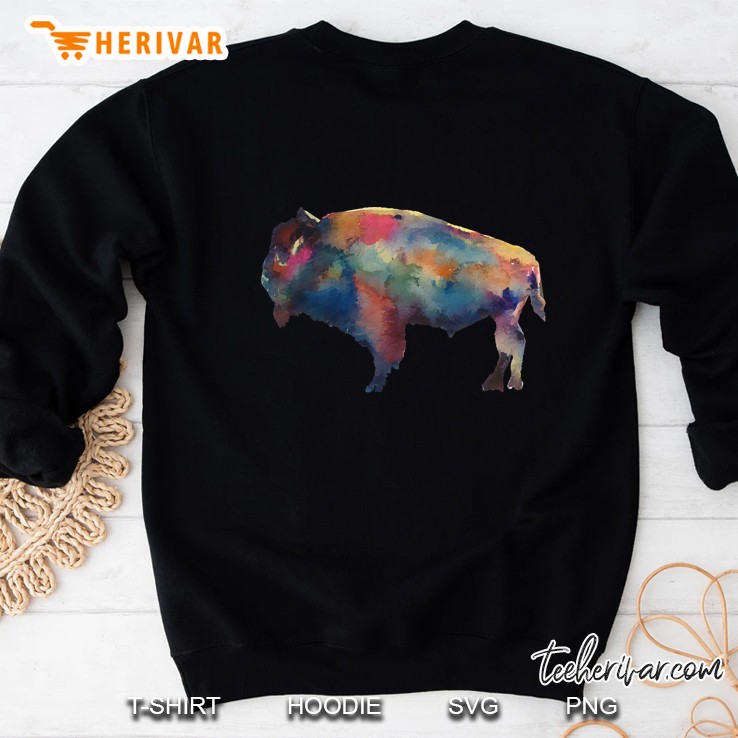 Watercolor Buffalo Bison Sweatshirt