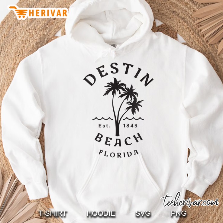 Retro Cool Original Destin Florida Beach Palm Tree Tank Top Hoodie