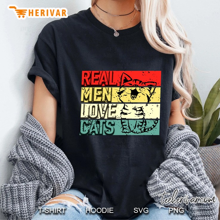 Real Men Love Cats Vintage Version Hoodie