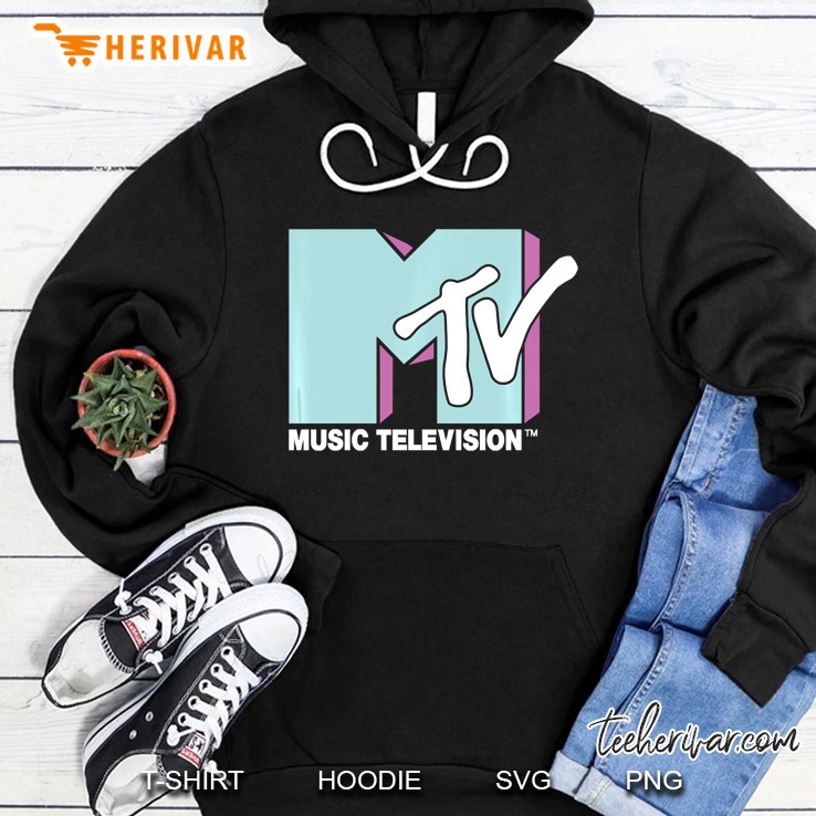 Classic Mtv Logo Blue And Purple Hoodie