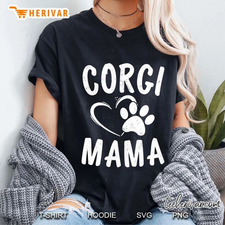 Fun Welsh Corgi Mama Gift Pet Lover Apparel Dog Mom Hoodie