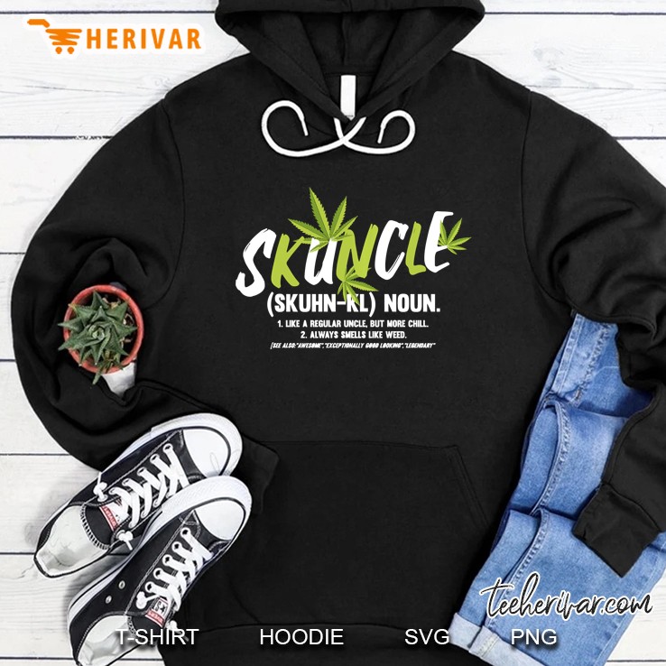 Funny Uncle Weed Smoker Skuncle Marijuana Uncle Pullover Hoodie