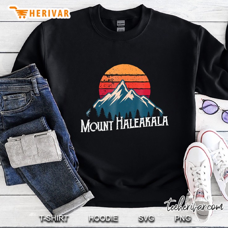 Hawaiian Mount Haleakala Volcano Mountain Retro Sweatshirt