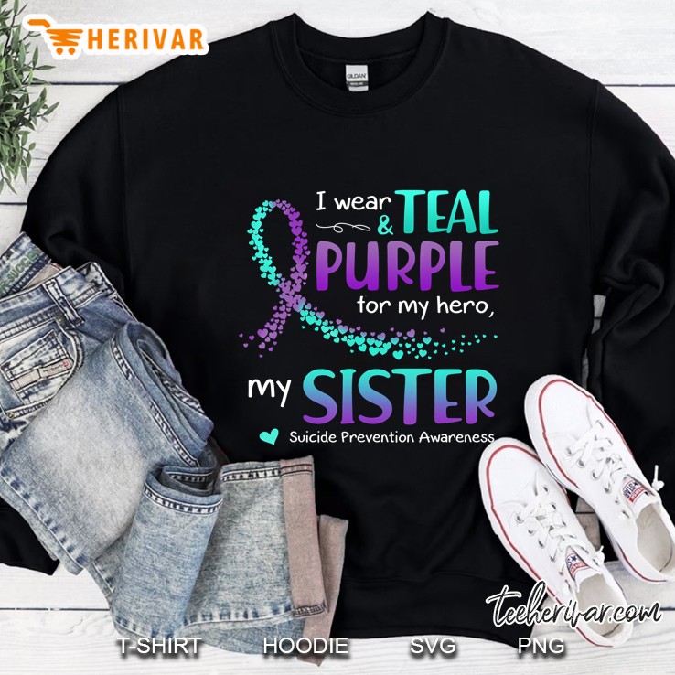 I Wear Teal & Purple For My Sister Suicide Prevention Mugs