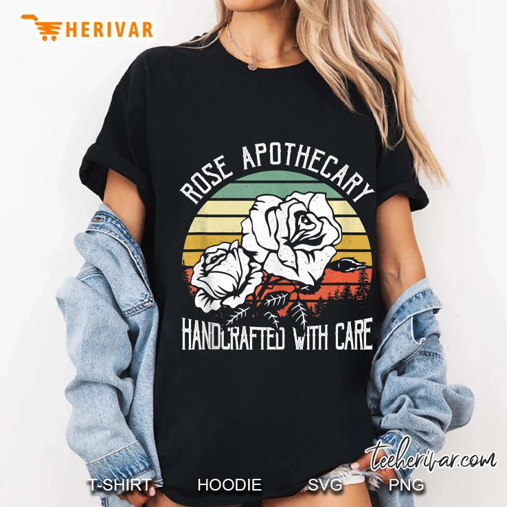 Rose Apothecary Handcrafted With Care Gif Rose Lovers Tank Top Ladies Tee