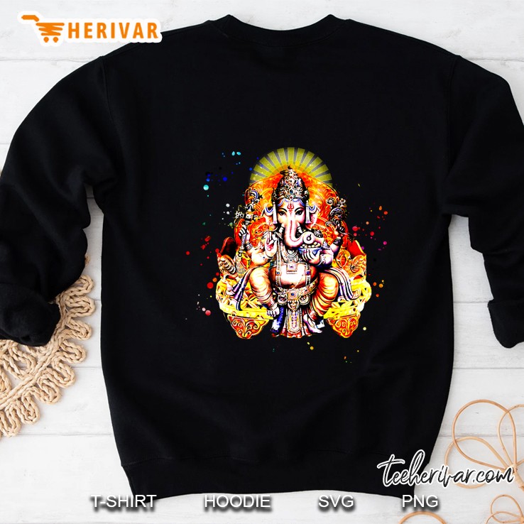 Yoga Shirts Spiritual Hindu God Ganesha Meditation Sweatshirt