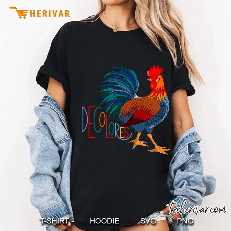 Decolores Cursillo Rooster On Black Hoodie