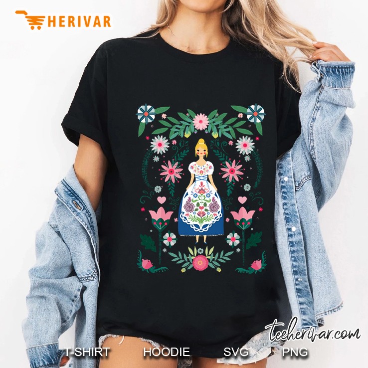 Fairy Tale Folk Art Garden Ladies Tee