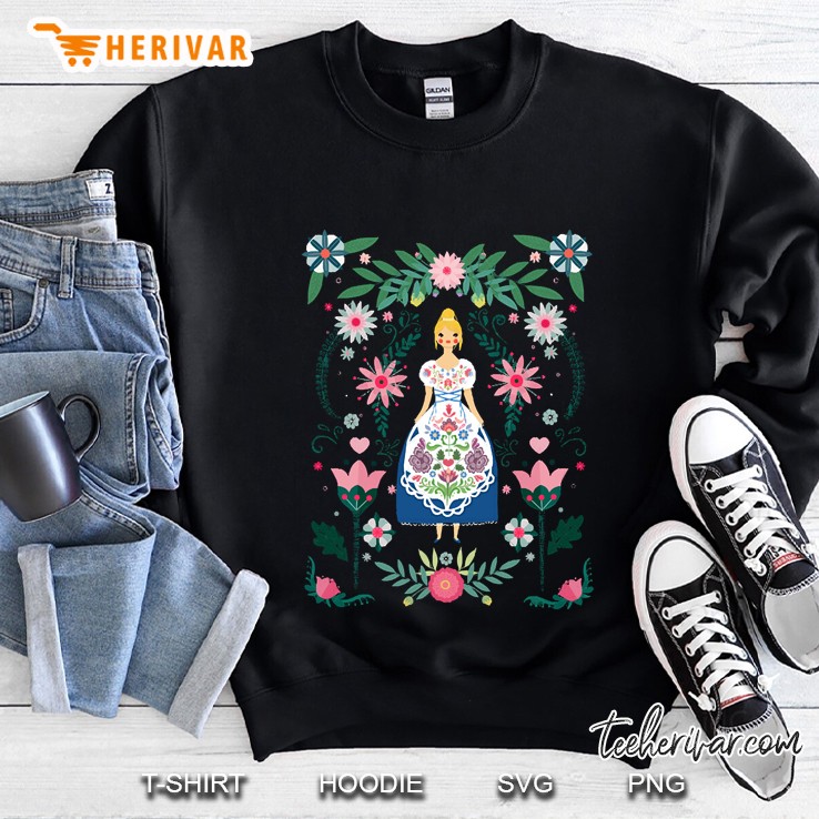 Fairy Tale Folk Art Garden Sweatshirt