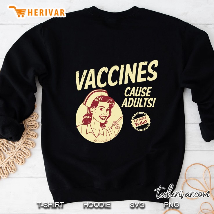 Vaccines Cause Adults Funny Pro-Vaxxer Anti-Vaccer Retro Vintage Mugs