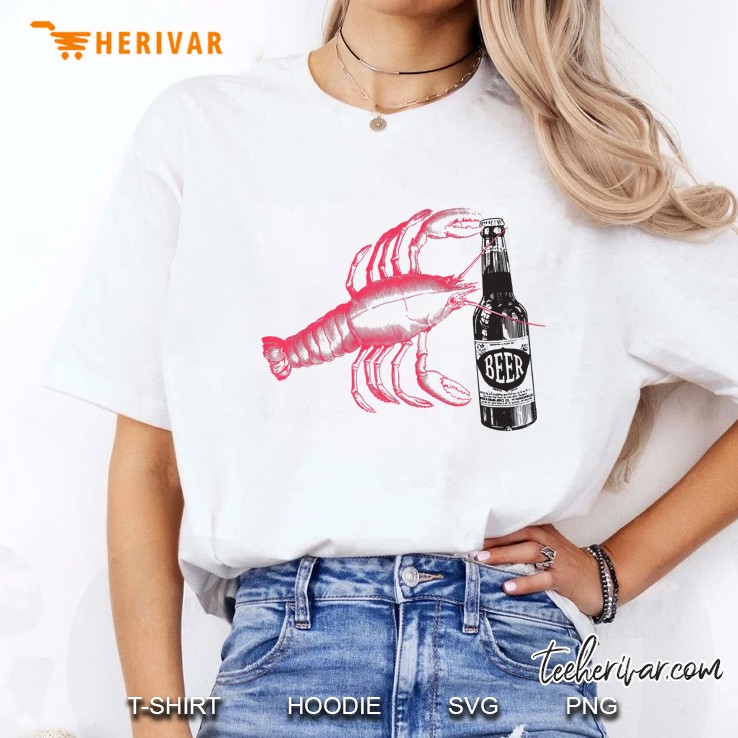 Lobster Craft Beer Opener Seafood Bake Funny Premium Ladies Tee