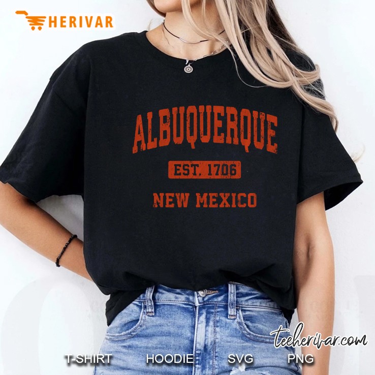 Albuquerque New Mexico Nm Vintage Athletic Sports Design Hoodie