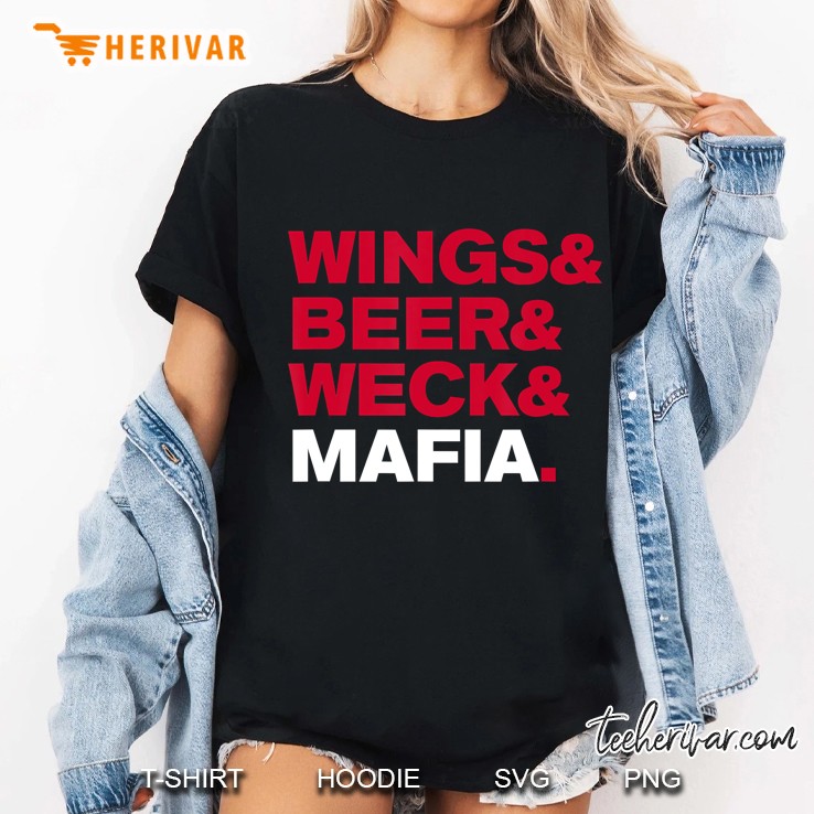 Buffalo New York Football Fan Wings Beer Weck Mafia Ladies Tee