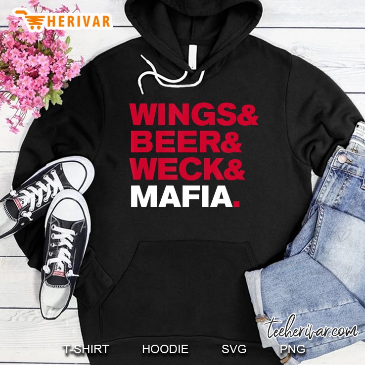 Buffalo New York Football Fan Wings Beer Weck Mafia Hoodie