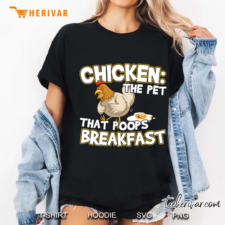 Chicken Lover Farmer I The Pet That Poops Breakfast Ladies Tee