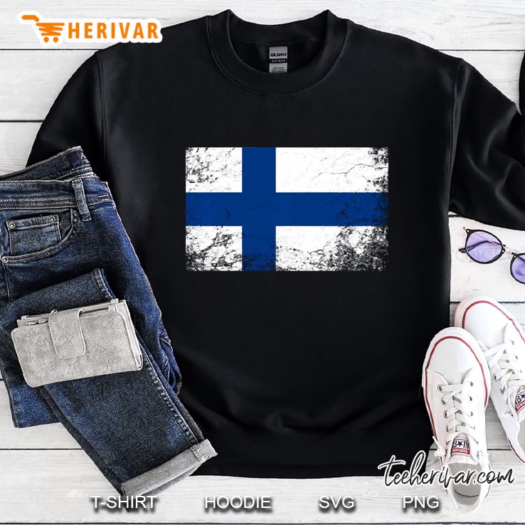 Finnish National Flag Vintage Gift Sweatshirt