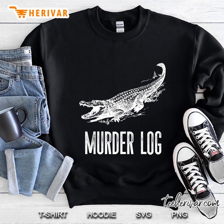 Gator Florida Joke Murder Log Novelty Gift Men Boys Sweatshirt
