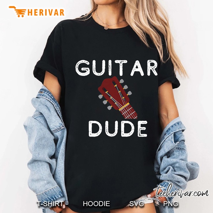Guitar Dude Guitar Lovers Tee Guitarist Mens Boys Gift Premium Ladies Tee