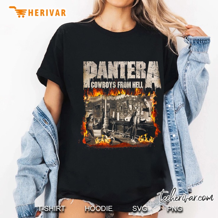 Pantera Official Cowboys From Hell Cover Fire Hoodie