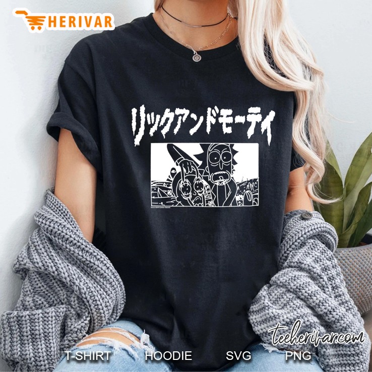 Rick And Morty White Japanese Ladies Tee