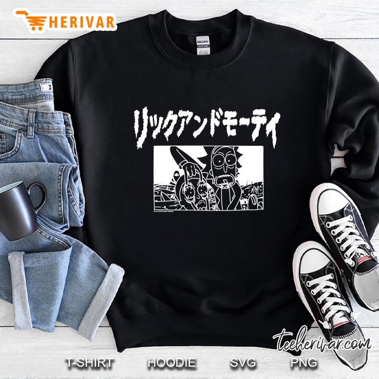 Rick And Morty White Japanese Sweatshirt