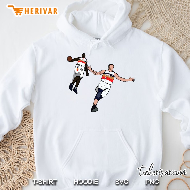 Lonzo Ball Alley Oop To Zion Williamson Nba New Orleans Pelicans Hoodie
